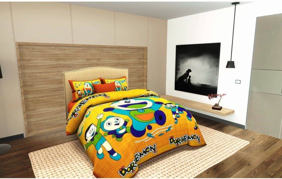 Batham Handloom Cotton 1 Double Bedsheet with 2 Pillow Covers ( Yellow )     			Batham Handloom Cotton 1 Double Bedsheet with 2 Pillow Covers ( Yellow )