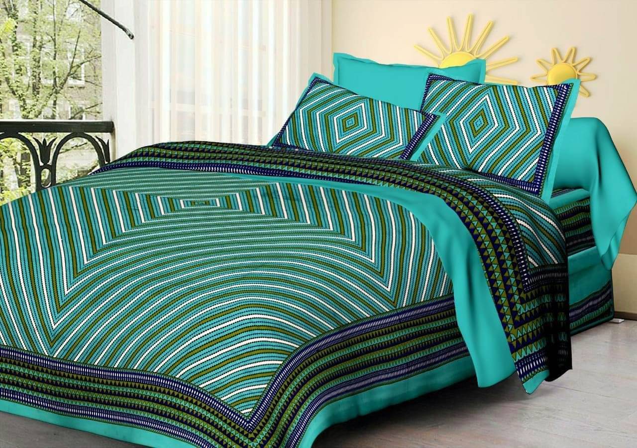 Batham Handloom Cotton 1 Double Bedsheet with 2 Pillow Covers ( Multicolor ) Batham Handloom Cotton 1 Double Bedsheet with 2 Pillow Covers ( Multicolor )