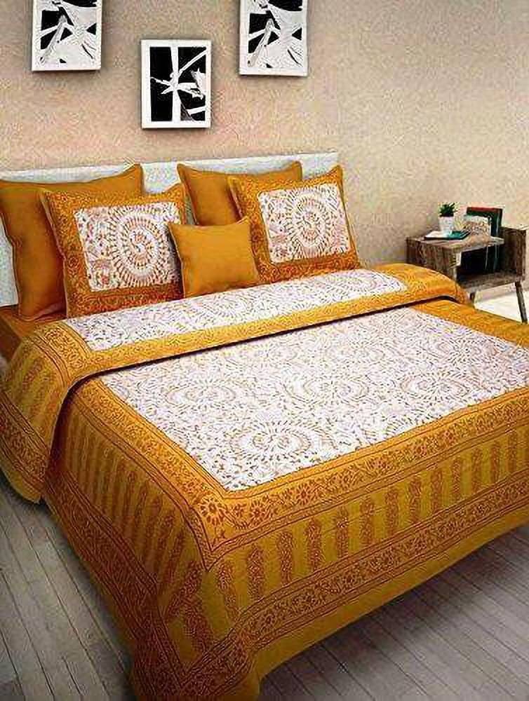     			Batham Handloom Cotton 1 Double Bedsheet with 2 Pillow Covers ( Multicolor )
