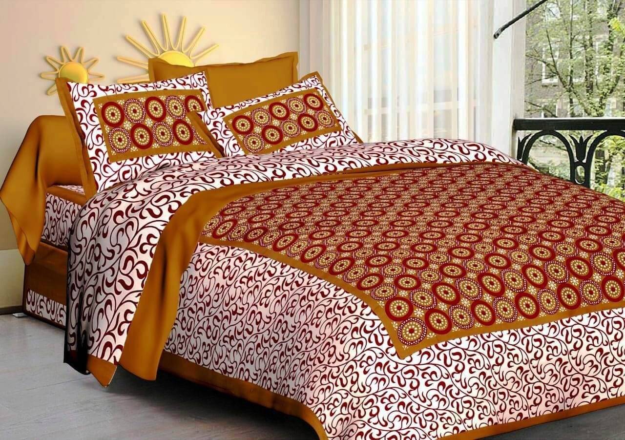 Batham Handloom Cotton 1 Double Bedsheet with 2 Pillow Covers ( Multicolor ) Batham Handloom Cotton 1 Double Bedsheet with 2 Pillow Covers ( Multicolor )
