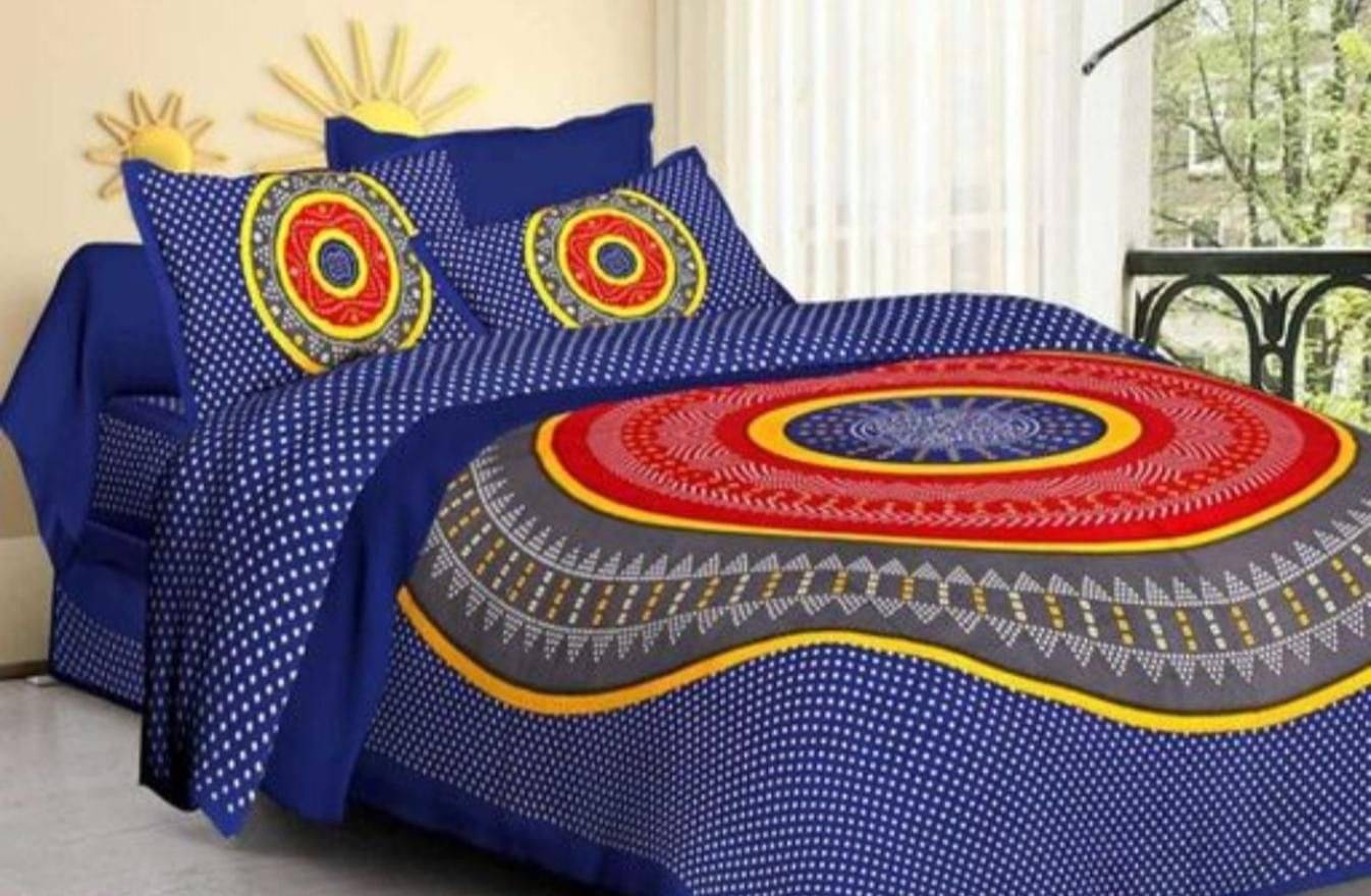 Batham Handloom Cotton 1 Double Bedsheet with 2 Pillow Covers ( Blue )     			Batham Handloom Cotton 1 Double Bedsheet with 2 Pillow Covers ( Blue )