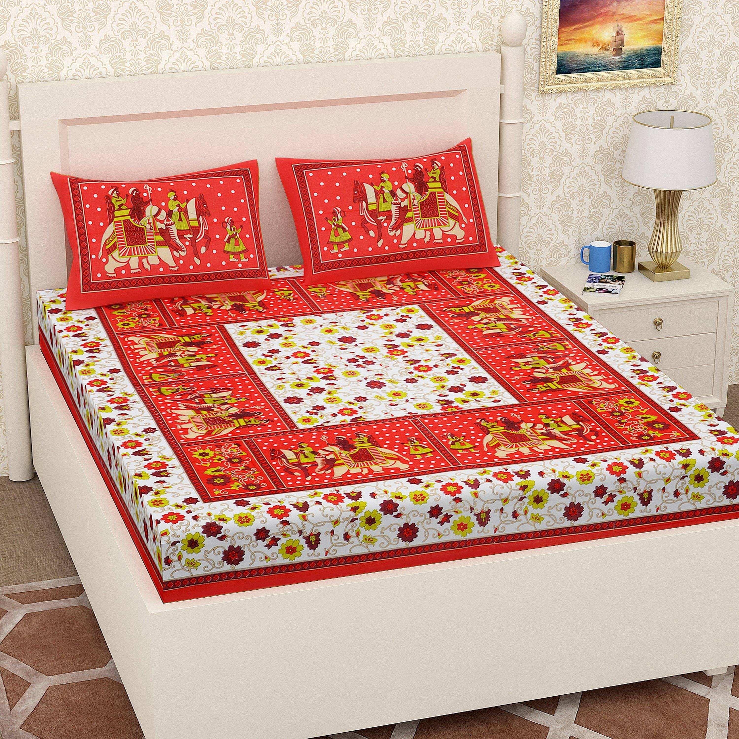 Batham Handloom Cotton 1 Double Bedsheet with 2 Pillow Covers ( Multicolor )     			Batham Handloom Cotton 1 Double Bedsheet with 2 Pillow Covers ( Multicolor )