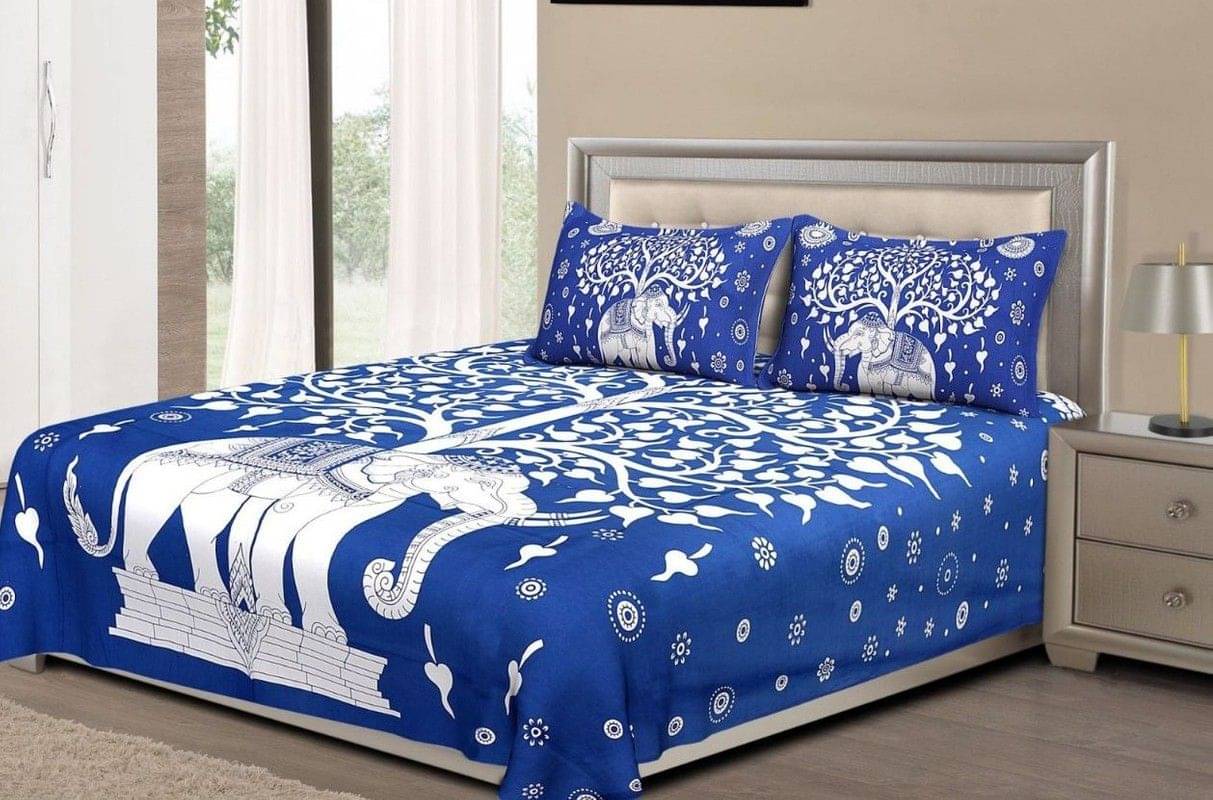 Batham Handloom Cotton 1 Double Bedsheet with 2 Pillow Covers ( Multicolor )     			Batham Handloom Cotton 1 Double Bedsheet with 2 Pillow Covers ( Multicolor )
