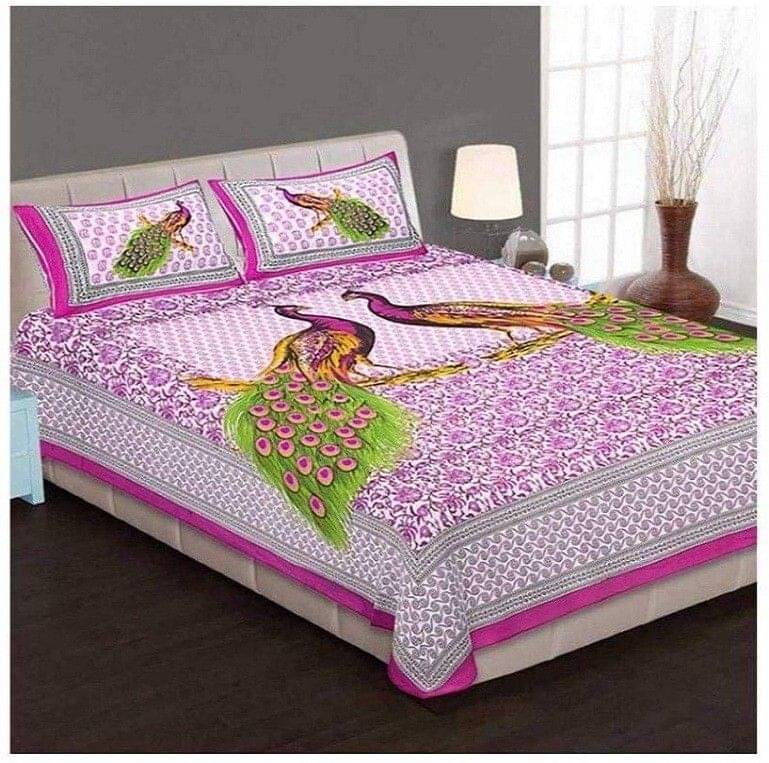 Batham Handloom Cotton 1 Double Bedsheet with 2 Pillow Covers ( Pink )     			Batham Handloom Cotton 1 Double Bedsheet with 2 Pillow Covers ( Pink )