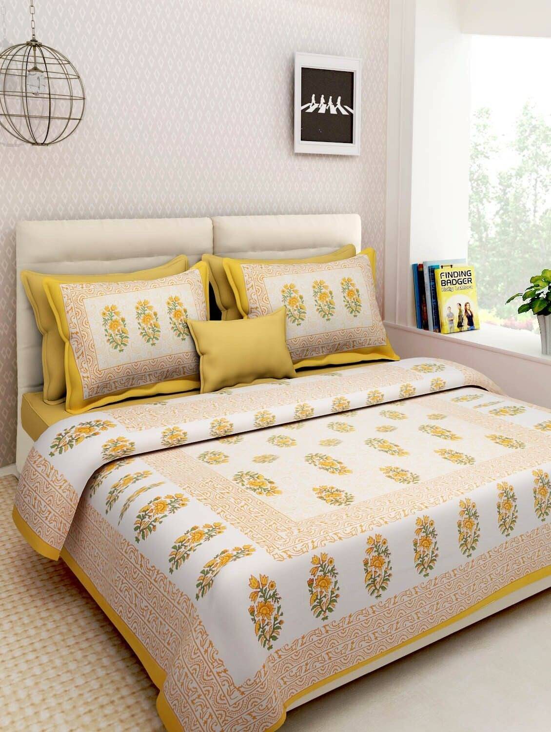 Batham Handloom Cotton 1 Double Bedsheet with 2 Pillow Covers ( Multicolor )     			Batham Handloom Cotton 1 Double Bedsheet with 2 Pillow Covers ( Multicolor )