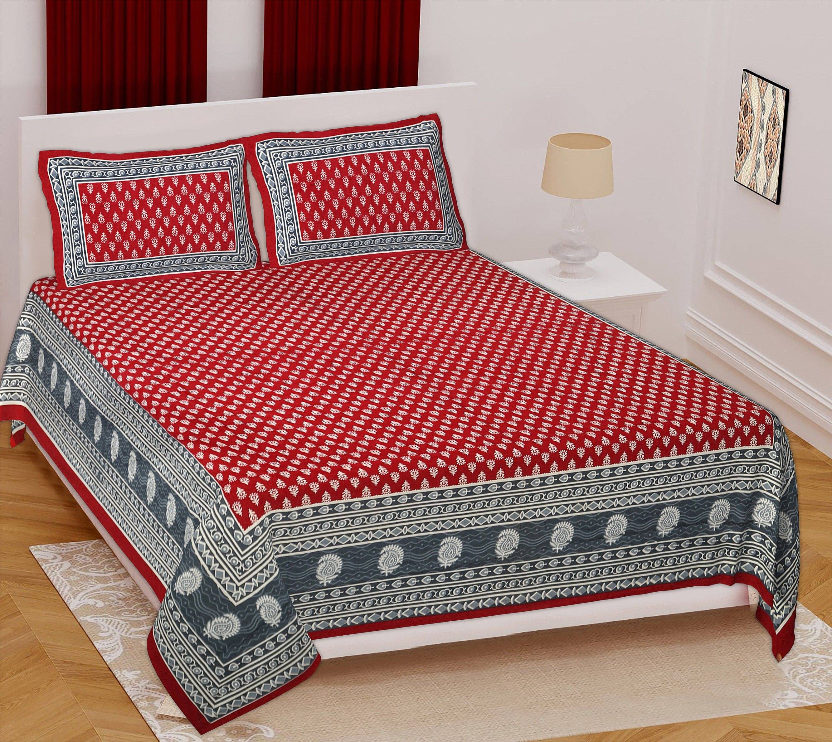 Batham Handloom Cotton 1 Double Bedsheet with 2 Pillow Covers ( Multicolor )     			Batham Handloom Cotton 1 Double Bedsheet with 2 Pillow Covers ( Multicolor )