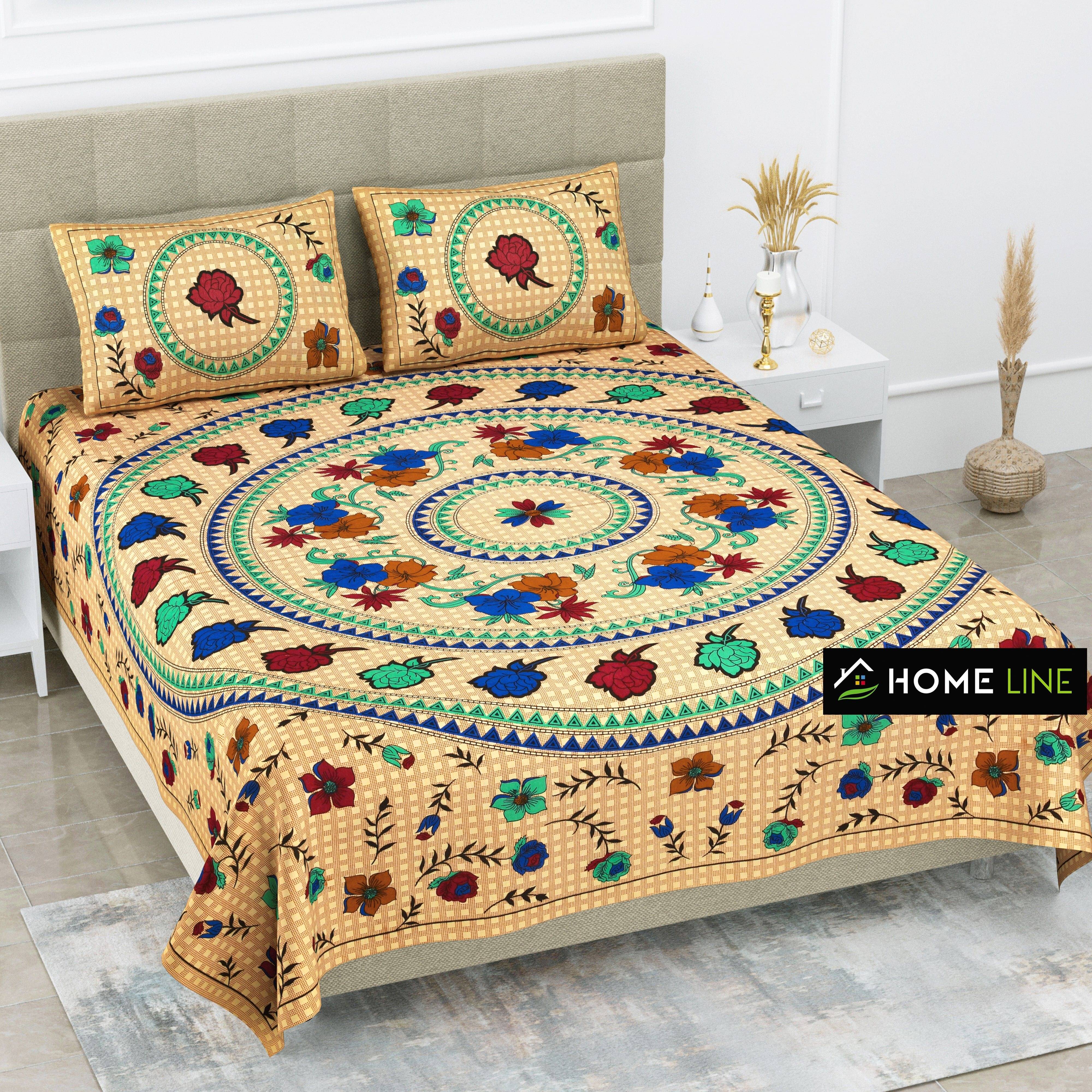 Batham Handloom Cotton 1 Double Bedsheet with 2 Pillow Covers ( Multicolor )     			Batham Handloom Cotton 1 Double Bedsheet with 2 Pillow Covers ( Multicolor )