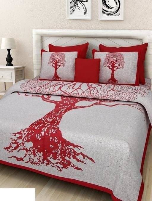 Batham Handloom Cotton 1 Double Bedsheet with 2 Pillow Covers ( Multicolor ) Batham Handloom Cotton 1 Double Bedsheet with 2 Pillow Covers ( Multicolor )