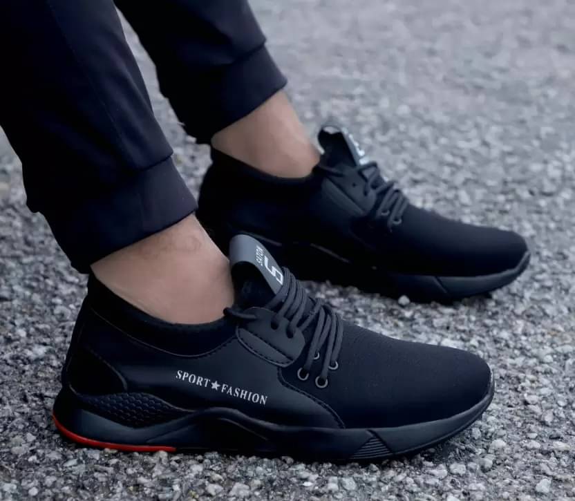     			COOPERWINGS Black Men's Sports Running Shoes
