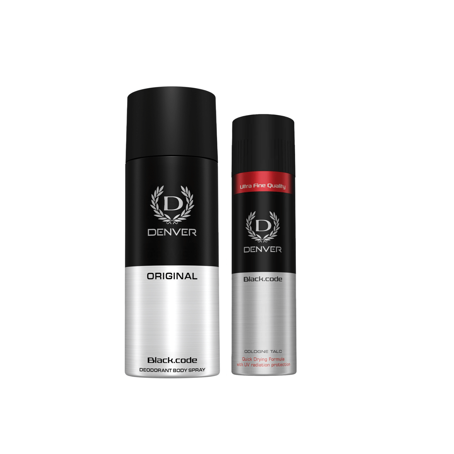 Denver Black Code 150ml & Black Code Talc 100gm Deodorant Spray for Men 250 ml ( Pack of 2 ) Denver Black Code 150ml & Black Code Talc 100gm Deodorant Spray for Men 250 ml ( Pack of 2 )