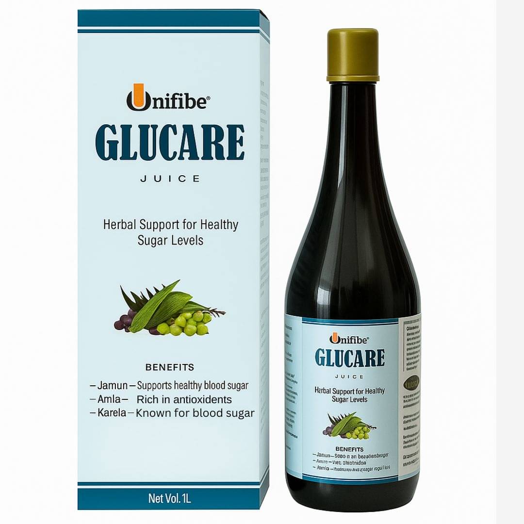     			Glucare Diabetic Care Juice | Karela, Jamun, Amla, Tulsi & Herbal Blend | Supports Sugar Control - 1 Liter (Sugar Free)