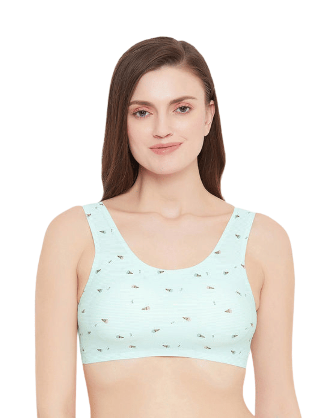     			Kesar Lingeries Pack of 1 Cotton Non Padded T-Shirt Bra For Women ( Green )