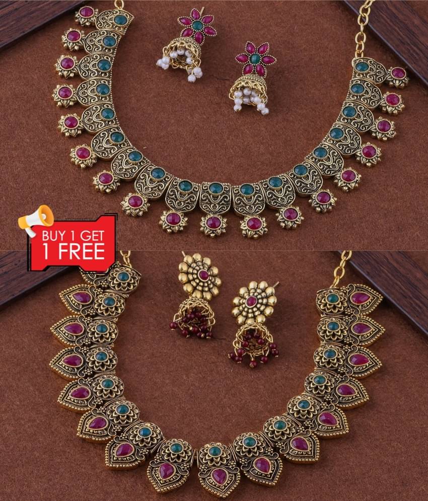     			MGSV Gold Alloy Necklace Set ( Pack of 1 )