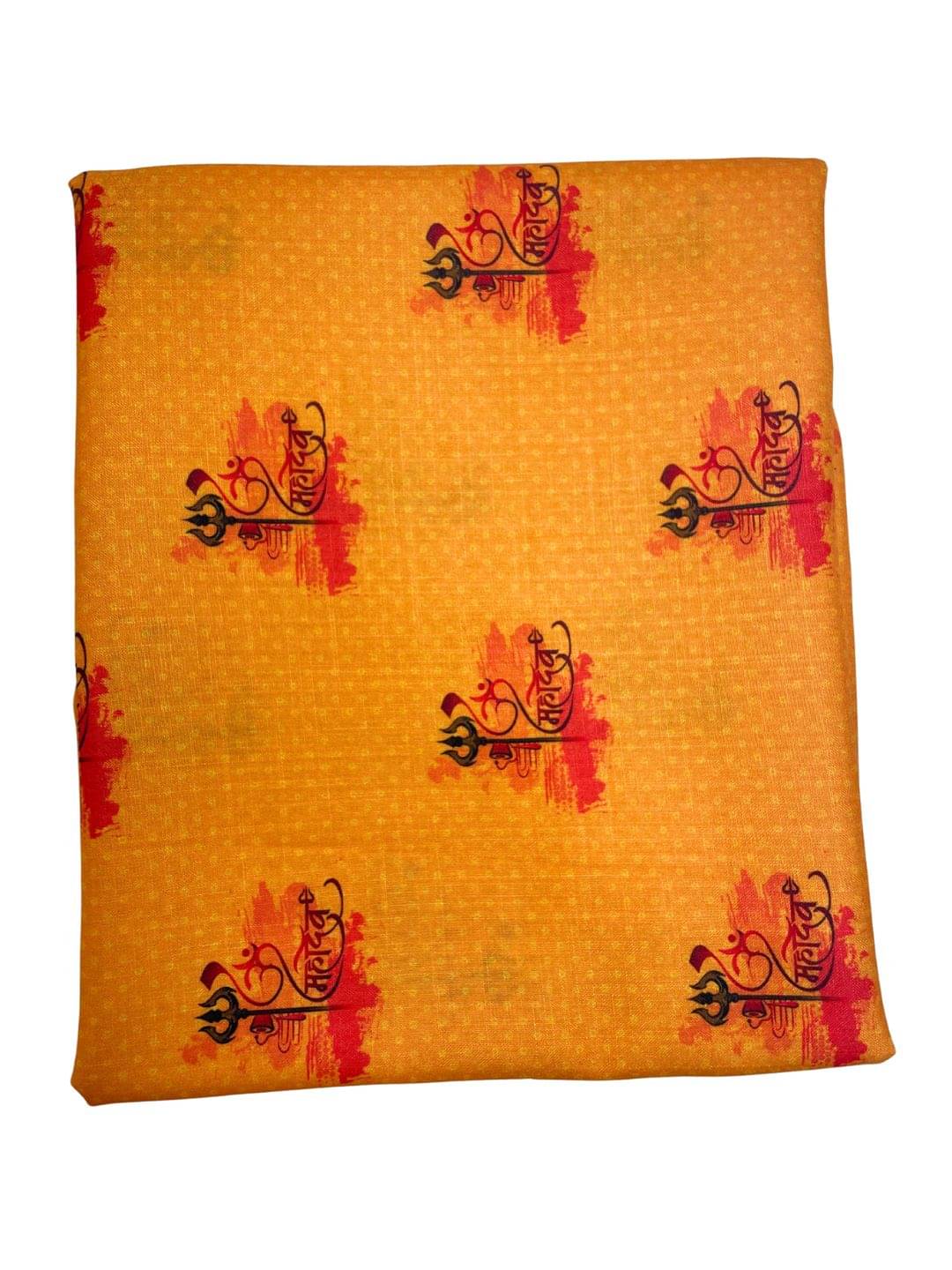     			Maharaja Orange Cotton Blend Men's Unstitched Kurta ( Pack of 1 )