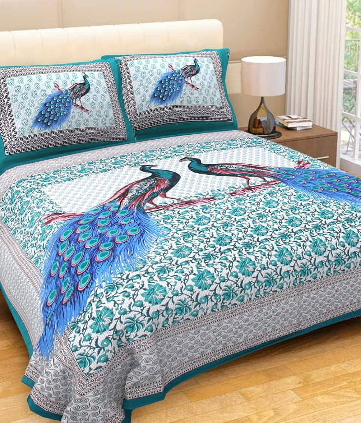 Navkaar Creation Cotton 1 Double Bedsheet with 2 Pillow Covers ( Blue ) Navkaar Creation Cotton 1 Double Bedsheet with 2 Pillow Covers ( Blue )