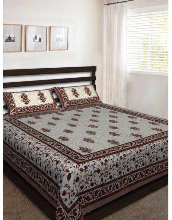     			Navkaar Creation Cotton 1 Double Bedsheet with 2 Pillow Covers ( Multicolor )