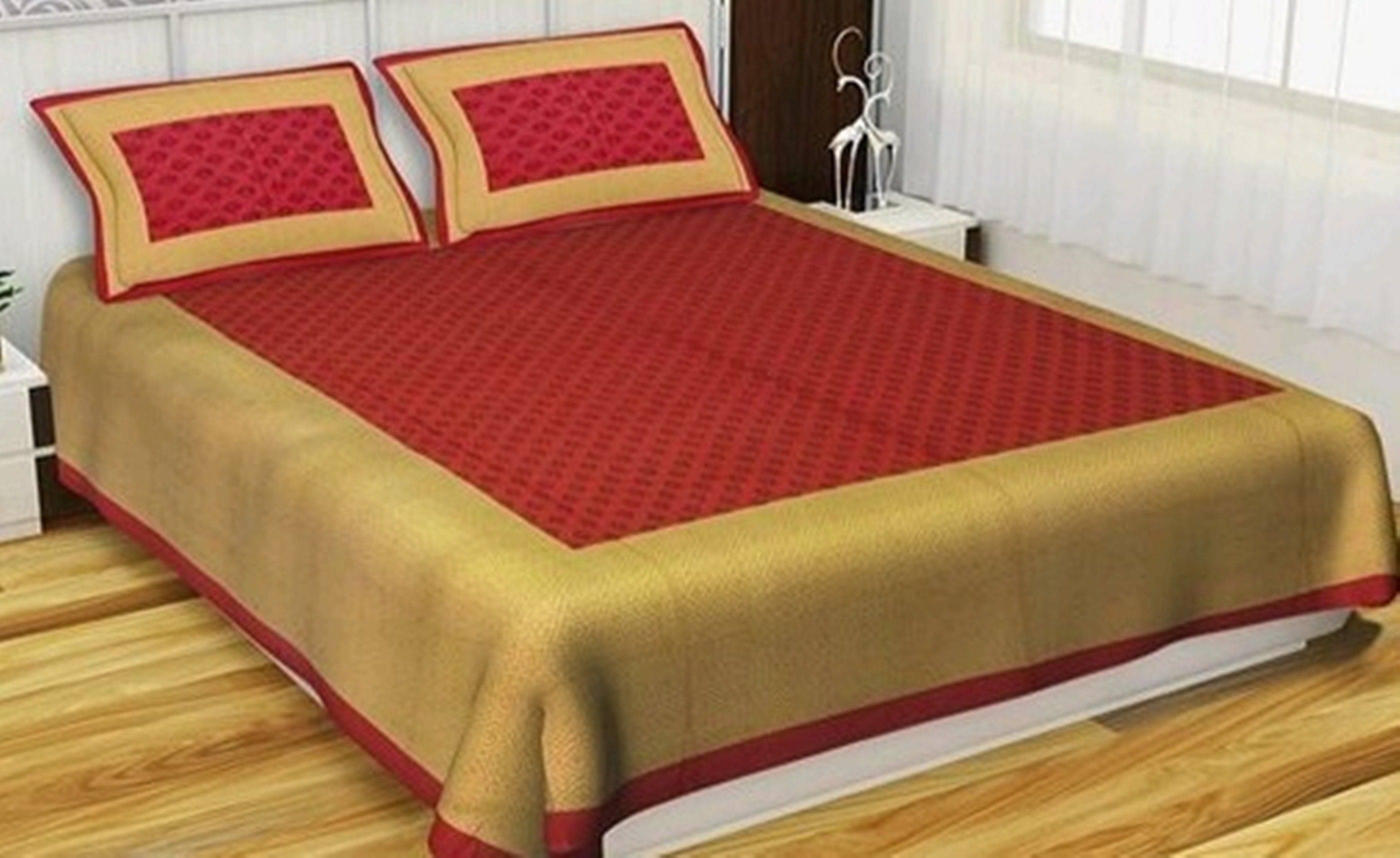     			Navkaar Creation Cotton 1 Double Bedsheet with 2 Pillow Covers ( Multicolor )