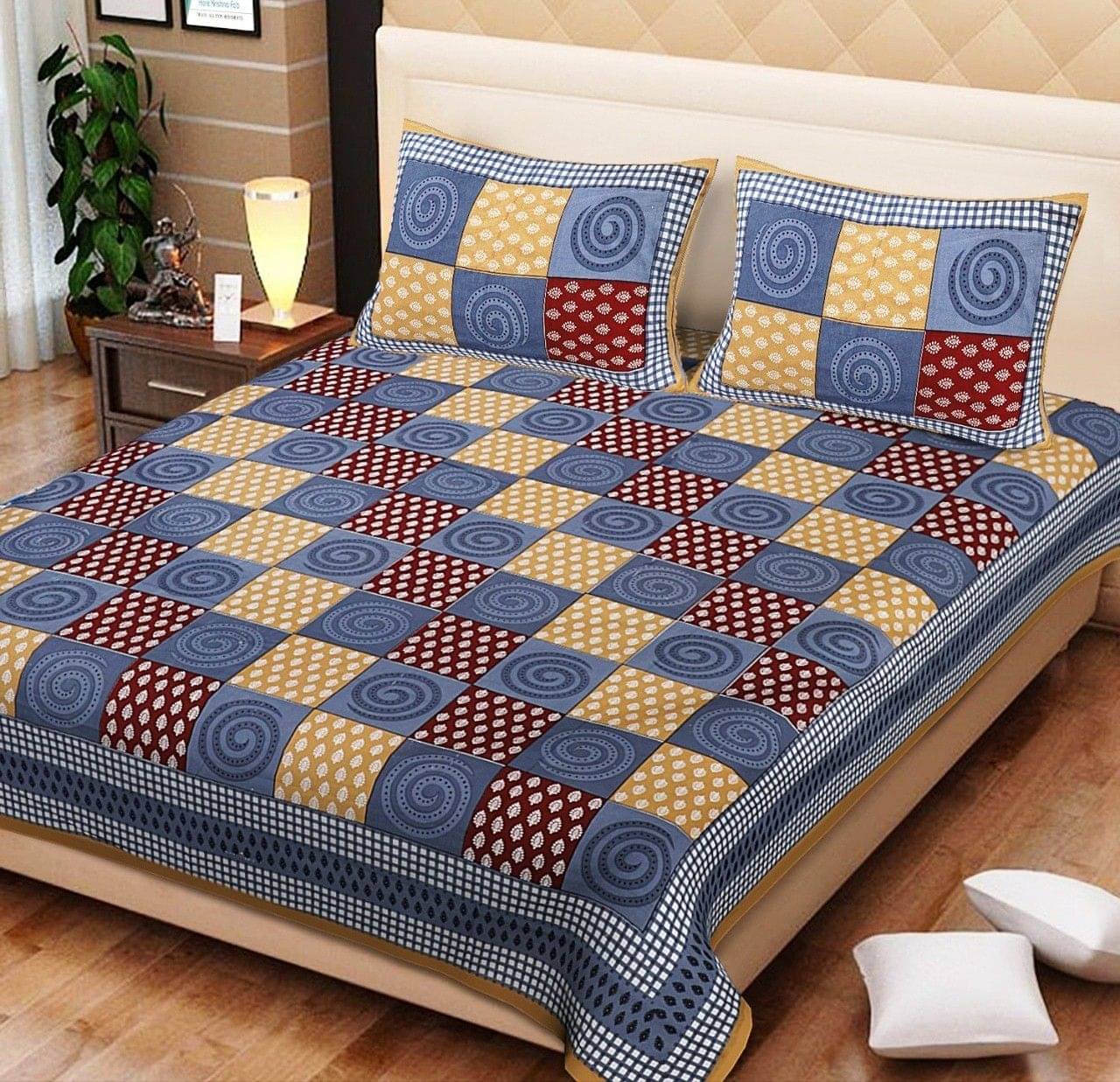 Navkaar Creation Cotton 1 Double Bedsheet with 2 Pillow Covers ( Grey )     			Navkaar Creation Cotton 1 Double Bedsheet with 2 Pillow Covers ( Grey )