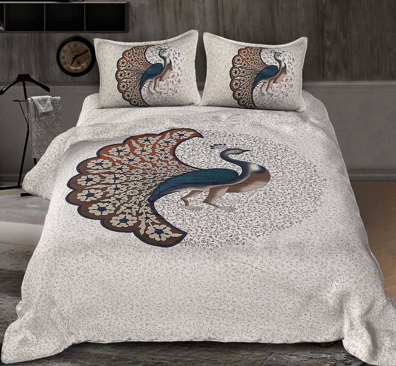    			Navkaar Creation Cotton 1 Double Bedsheet with 2 Pillow Covers ( Multicolor )