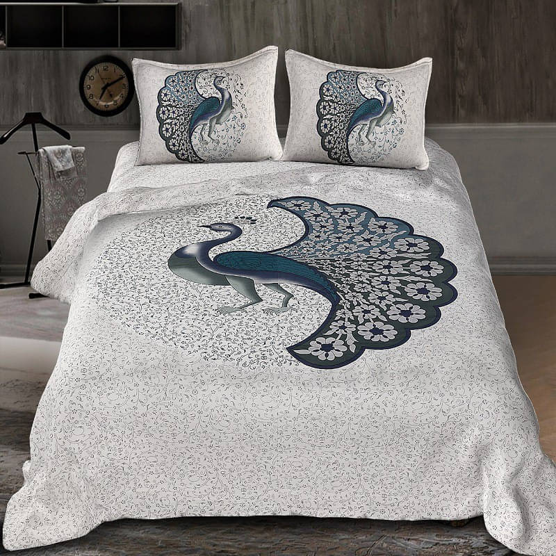 Navkaar Creation Cotton 1 Double Bedsheet with 2 Pillow Covers ( White ) Navkaar Creation Cotton 1 Double Bedsheet with 2 Pillow Covers ( White )