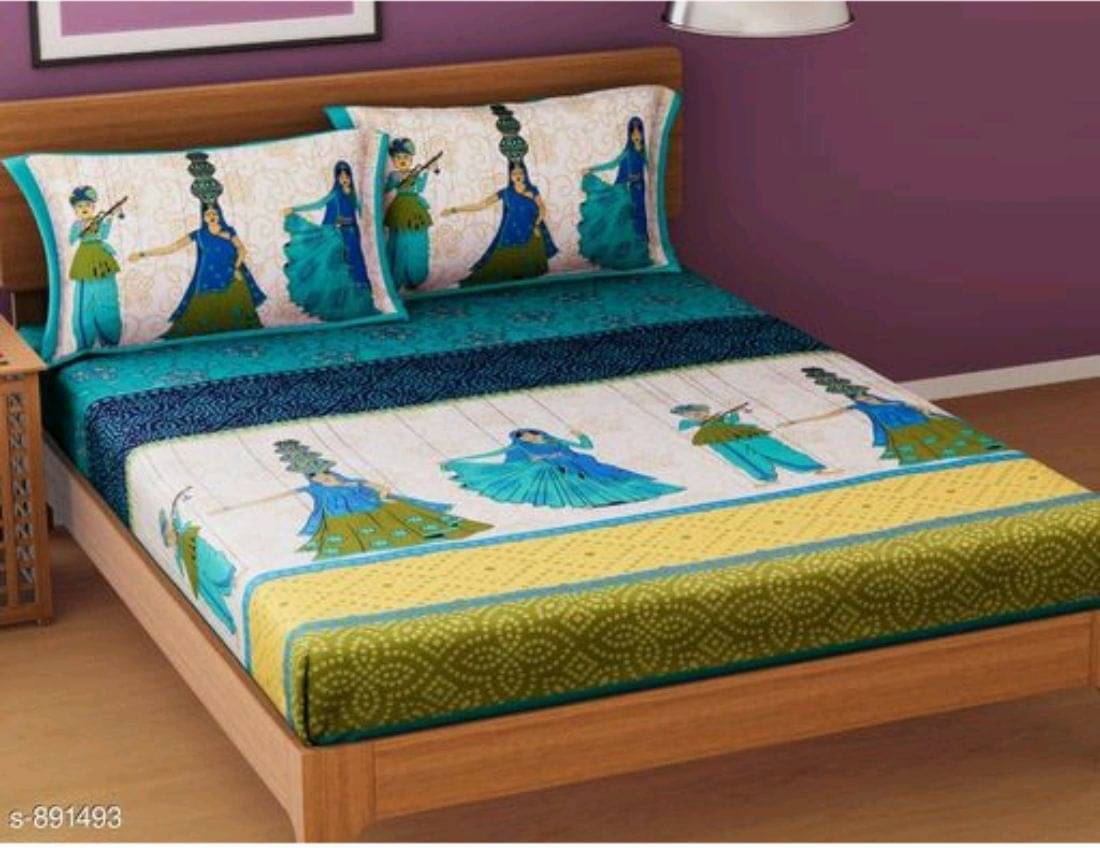     			Navkaar Creation Cotton 1 Double Bedsheet with 2 Pillow Covers ( Multicolor )