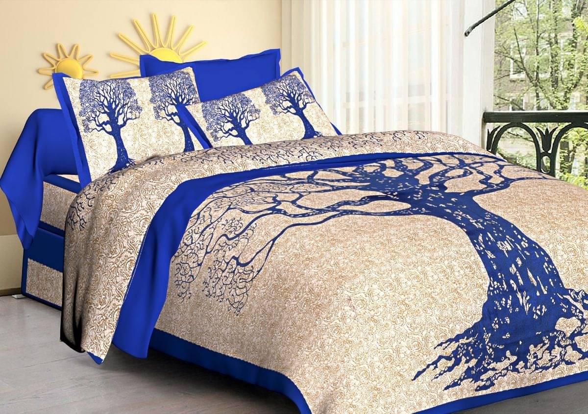 Navkaar Creation Cotton 1 Double Bedsheet with 2 Pillow Covers ( Multicolor ) Navkaar Creation Cotton 1 Double Bedsheet with 2 Pillow Covers ( Multicolor )