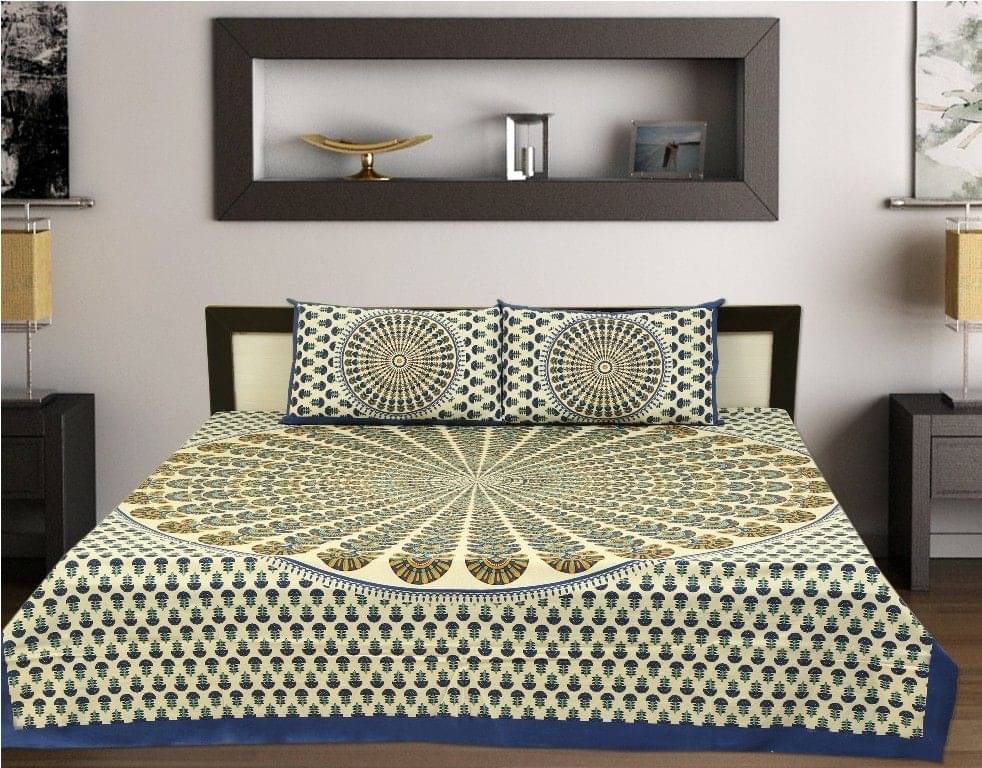 Navkaar Creation Cotton 1 Double Bedsheet with 2 Pillow Covers ( White ) Navkaar Creation Cotton 1 Double Bedsheet with 2 Pillow Covers ( White )