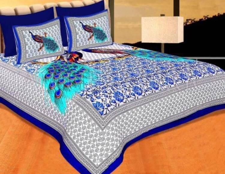 Navkaar Creation Cotton 1 Double Bedsheet with 2 Pillow Covers ( Multicolor ) Navkaar Creation Cotton 1 Double Bedsheet with 2 Pillow Covers ( Multicolor )