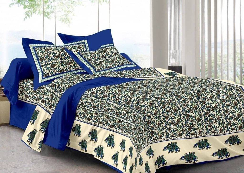 Navkaar Creation Cotton 1 Double Bedsheet with 2 Pillow Covers ( Beige ) Navkaar Creation Cotton 1 Double Bedsheet with 2 Pillow Covers ( Beige )