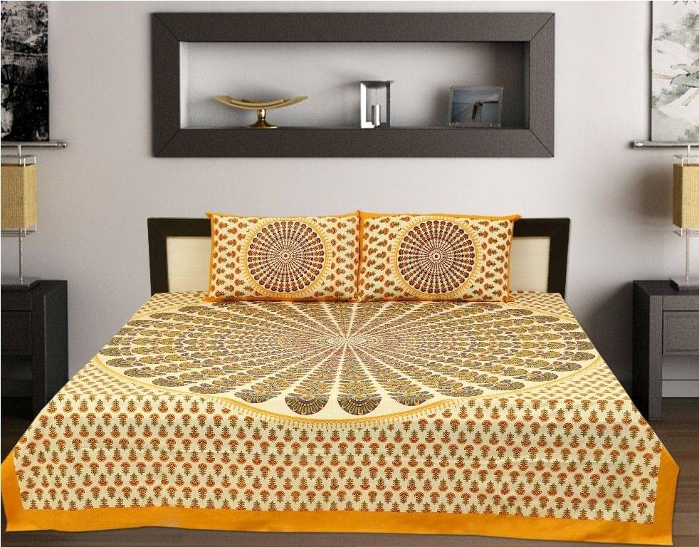 Navkaar Creation Cotton 1 Double Bedsheet with 2 Pillow Covers ( White ) Navkaar Creation Cotton 1 Double Bedsheet with 2 Pillow Covers ( White )