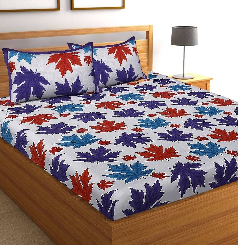 Navkaar Creation Cotton 1 Double Bedsheet with 2 Pillow Covers ( Multicolor ) Navkaar Creation Cotton 1 Double Bedsheet with 2 Pillow Covers ( Multicolor )