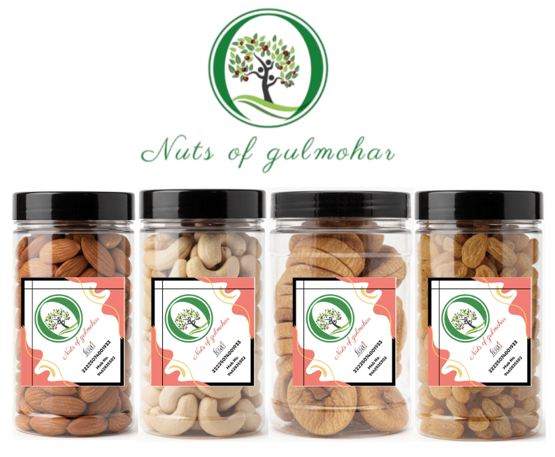     			Nuts of gulmohar Mixed Nuts 400 g Pack of 4