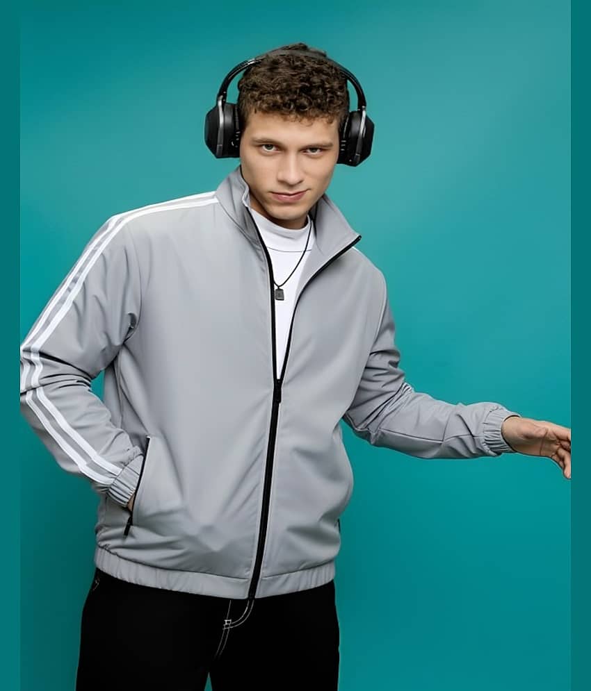 PLUS PARADISE Polyester Men's Windcheater Jacket - Grey ( Pack of 1 ) - Jackets & Coats | Buy online on ZillyBuy