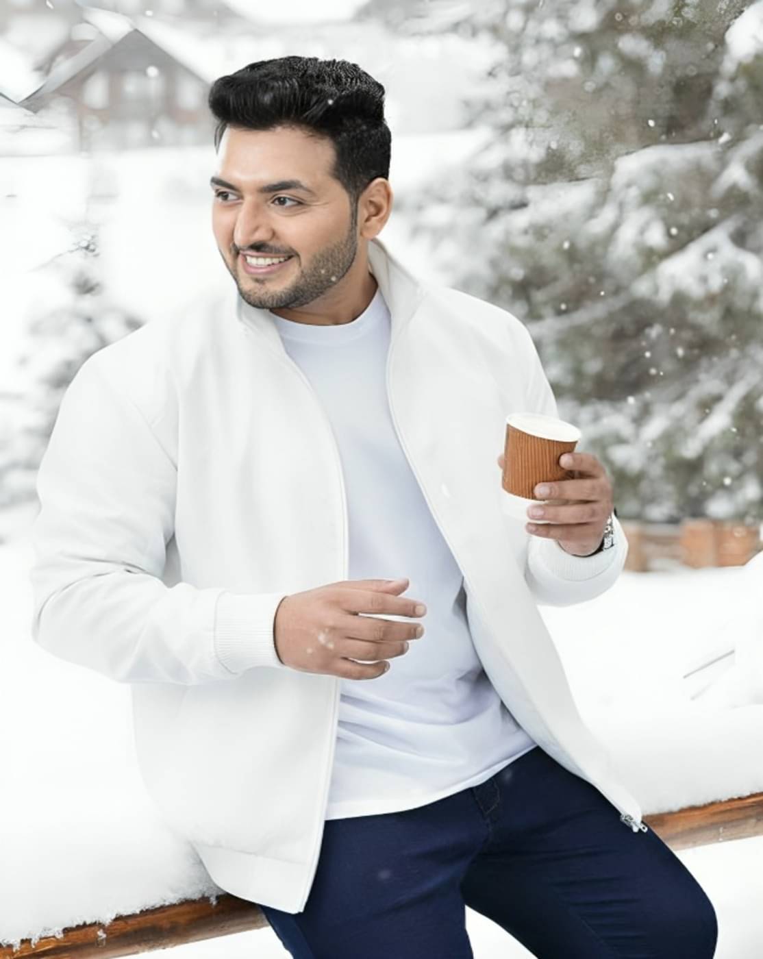 PLUS PARADISE Polyester Men's Windcheater Jacket - White ( Pack of 1 ) PLUS PARADISE Polyester Men's Windcheater Jacket - White ( Pack of 1 )