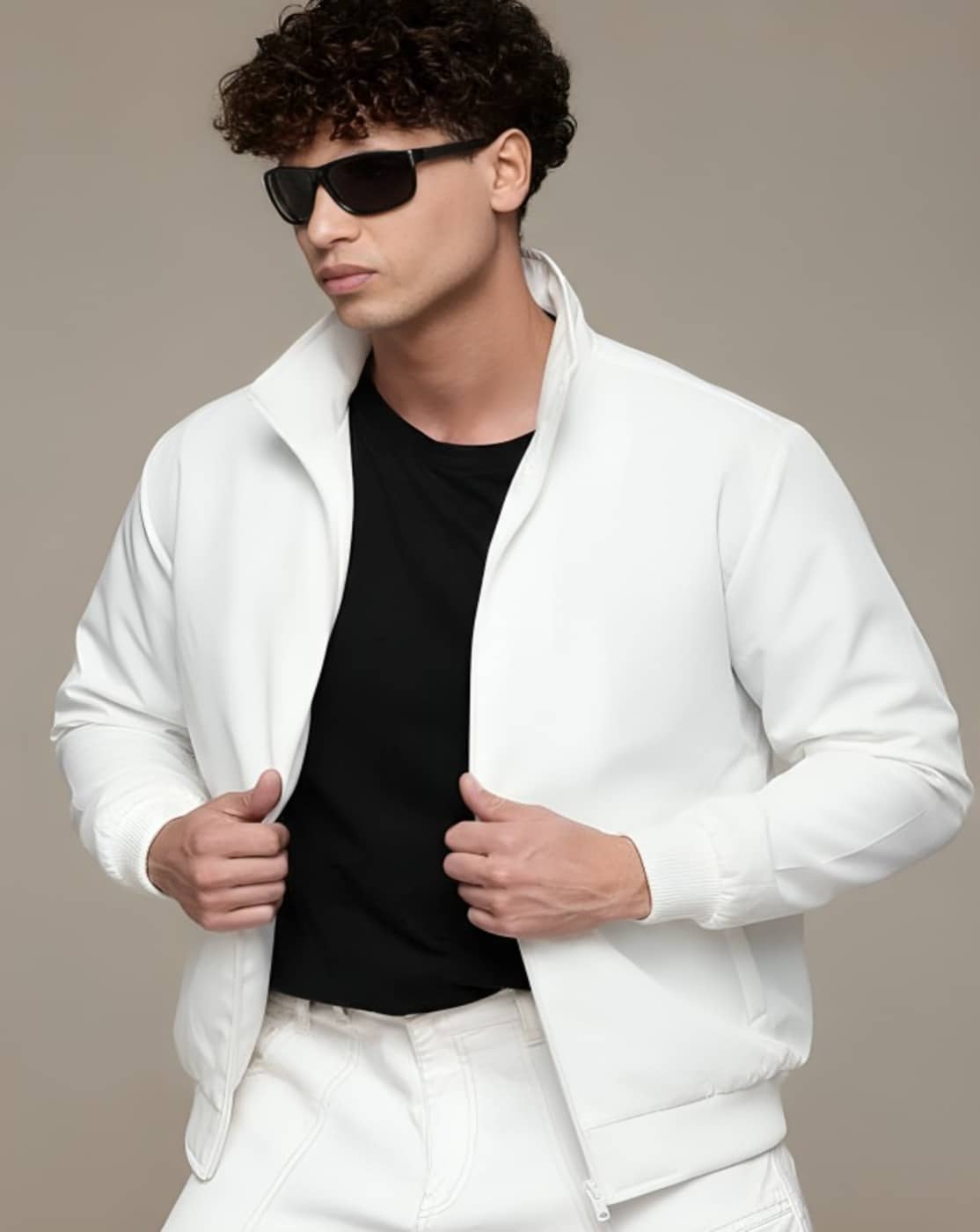 PLUS PARADISE Polyester Men's Windcheater Jacket - White ( Pack of 1 ) - Jackets & Coats | Buy online on ZillyBuy
