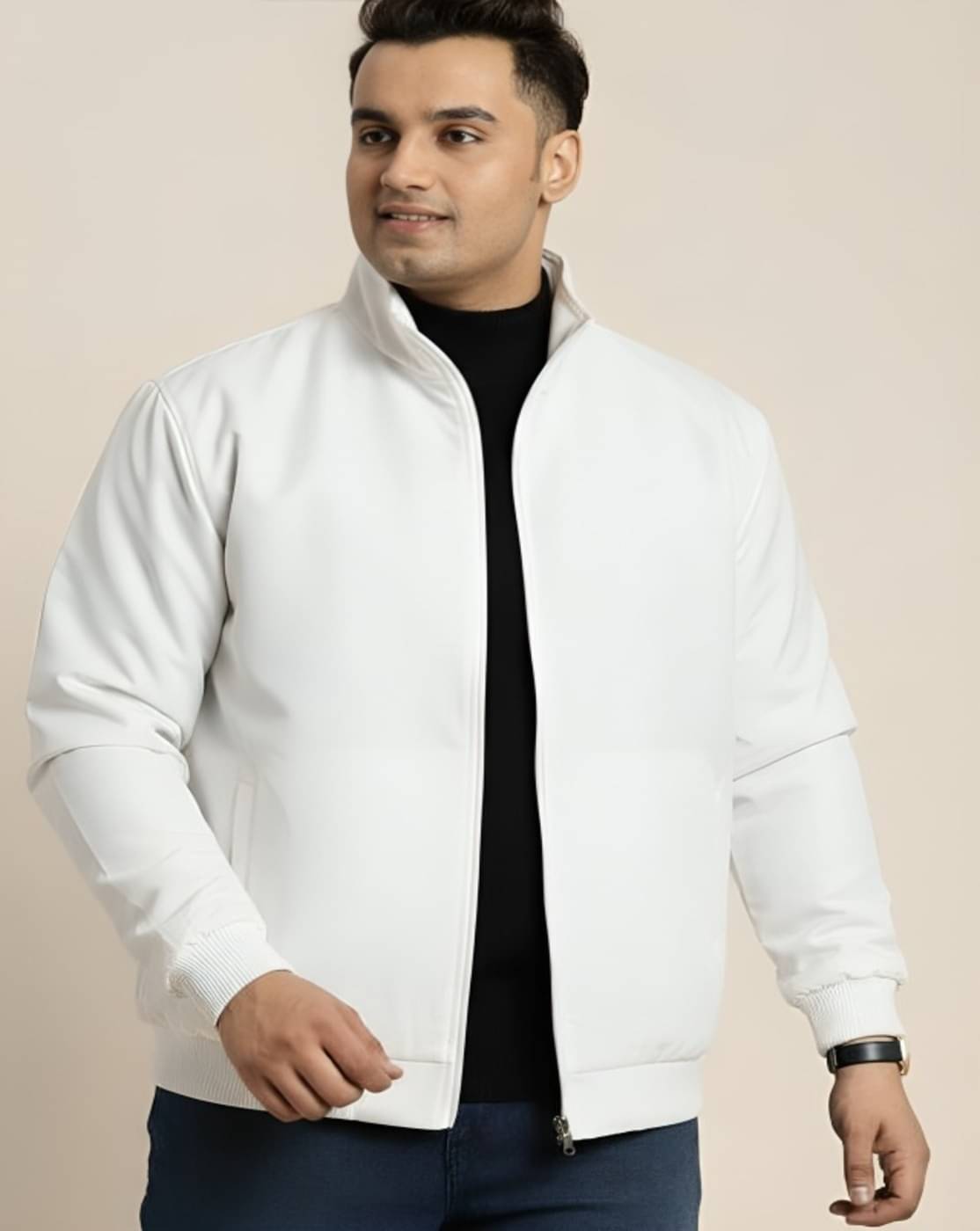     			PLUS PARADISE Polyester Men's Windcheater Jacket - White ( Pack of 1 )