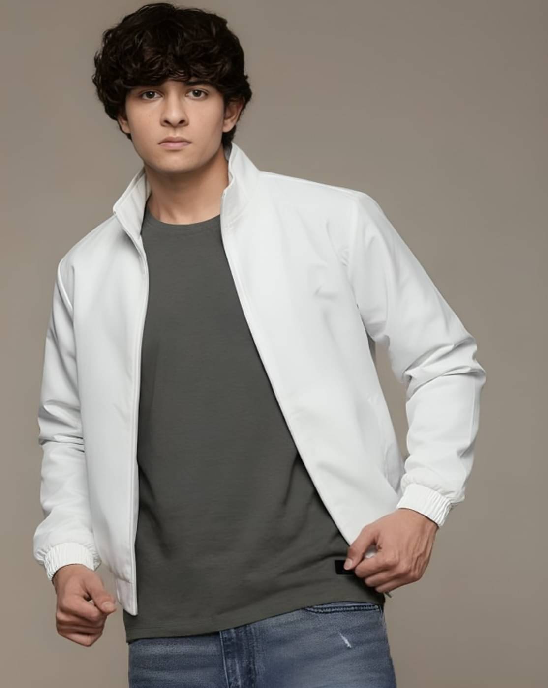     			PLUS PARADISE Polyester Men's Windcheater Jacket - White ( Pack of 1 )