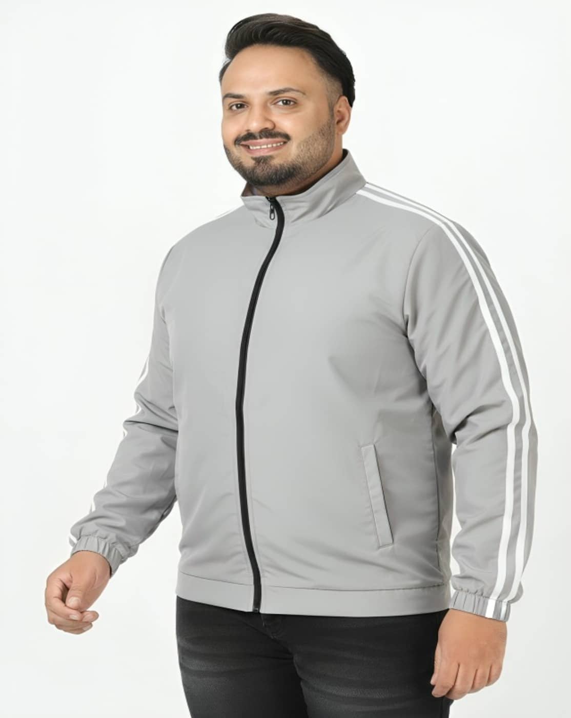 PLUS PARADISE Polyester Men's Windcheater Jacket - Grey ( Pack of 1 ) - Jackets & Coats | Buy online on ZillyBuy