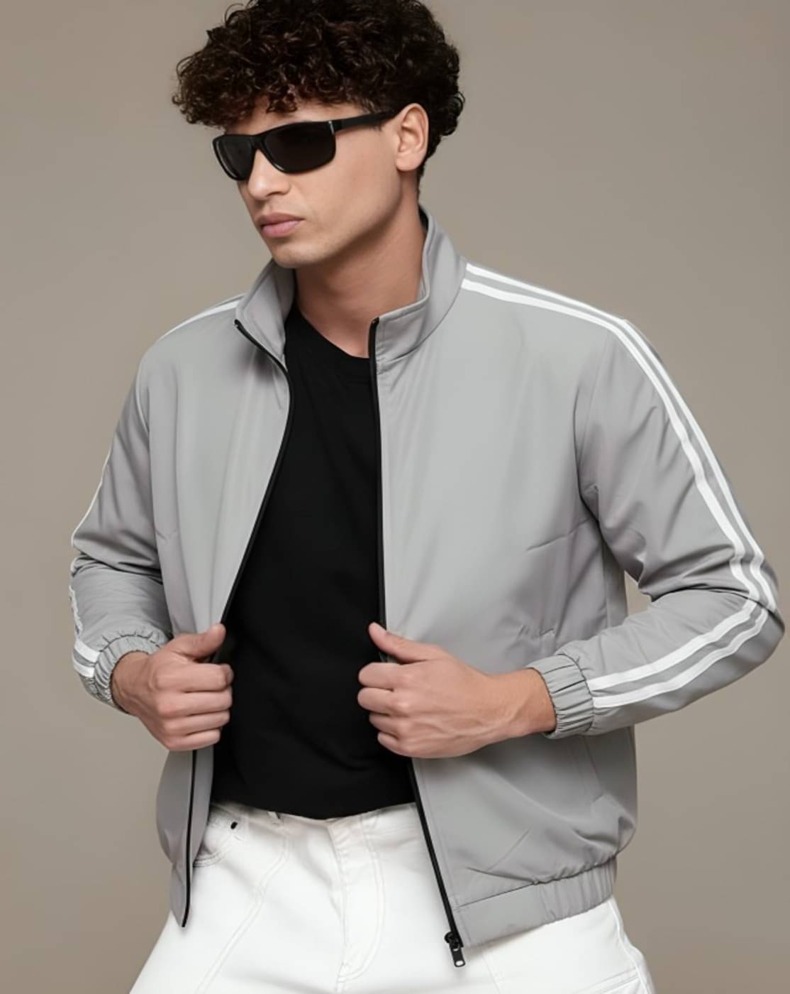     			PLUS PARADISE Polyester Men's Windcheater Jacket - Grey ( Pack of 1 )