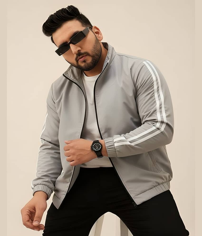 PLUS PARADISE Polyester Men's Windcheater Jacket - Grey ( Pack of 1 ) - Jackets & Coats | Buy online on ZillyBuy