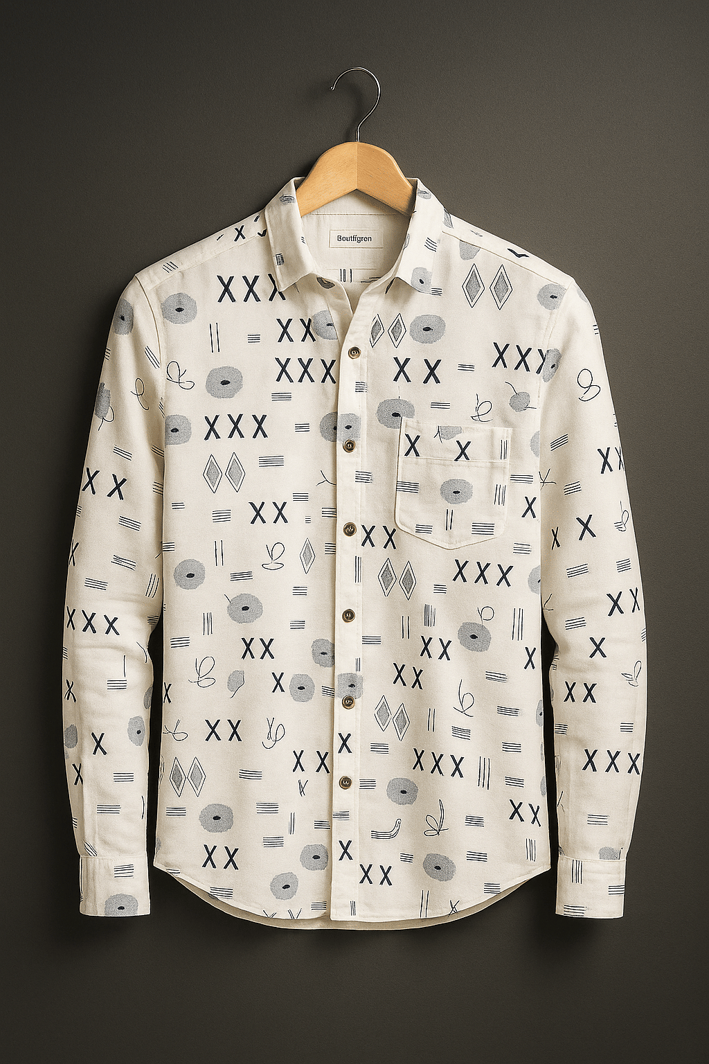     			Red Pigeon Cotton Blend Regular Fit Printed Full Sleeves Men's Casual Shirt - Blue ( Pack of 1 )