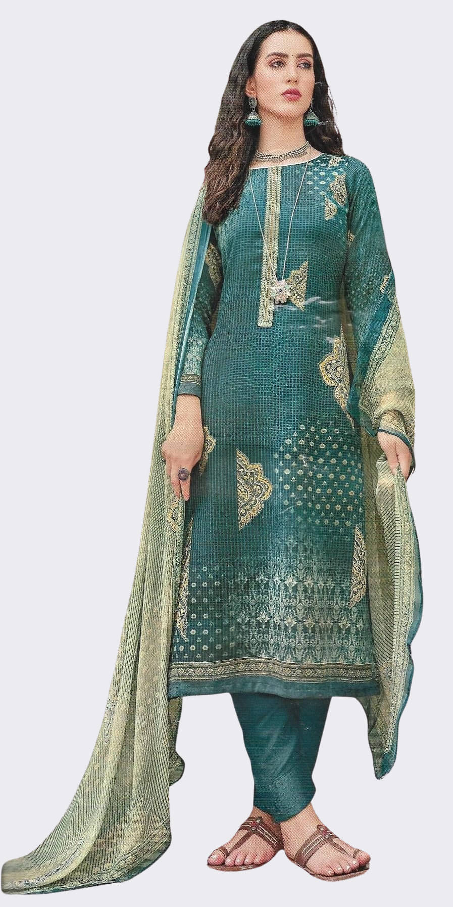 Soul Essence Women Woollen Unstitched Dress Material ( Blue ) Soul Essence Women Woollen Unstitched Dress Material ( Blue )