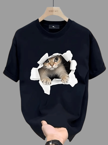 THAWE PARIDHAN Men Cotton Blend Regular Fit Printed T-Shirt ( Black ) THAWE PARIDHAN Men Cotton Blend Regular Fit Printed T-Shirt ( Black )