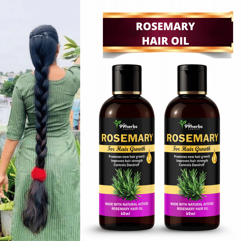 THE 99 HERBS COMPANY Hair Growth Rosemary Oil 60 ml ( Pack of 2 )     			THE 99 HERBS COMPANY Hair Growth Rosemary Oil 60 ml ( Pack of 2 )