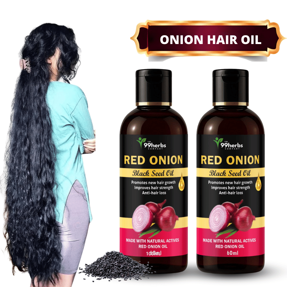     			THE 99 HERBS COMPANY Hair Growth Onion Oil 60 ml ( Pack of 2 )