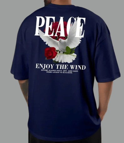TwentyTwo Creation Men Cotton Blend Relaxed Fit Printed T-Shirt ( Navy Blue ) TwentyTwo Creation Men Cotton Blend Relaxed Fit Printed T-Shirt ( Navy Blue )