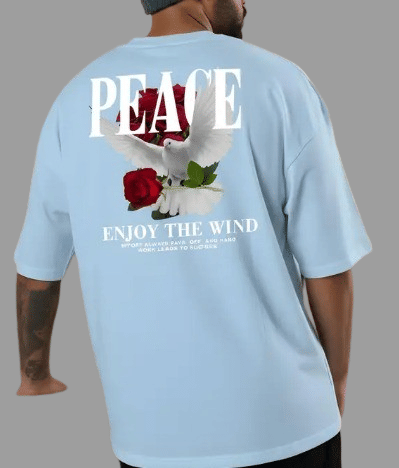 TwentyTwo Creation Men Cotton Blend Relaxed Fit Printed T-Shirt ( Light Blue ) TwentyTwo Creation Men Cotton Blend Relaxed Fit Printed T-Shirt ( Light Blue )