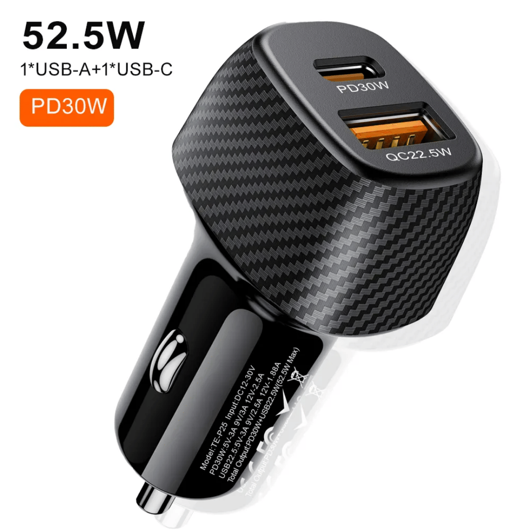 UniBoss Car Mobile Charger 52.5W Fast Charger Black     			UniBoss Car Mobile Charger 52.5W Fast Charger Black