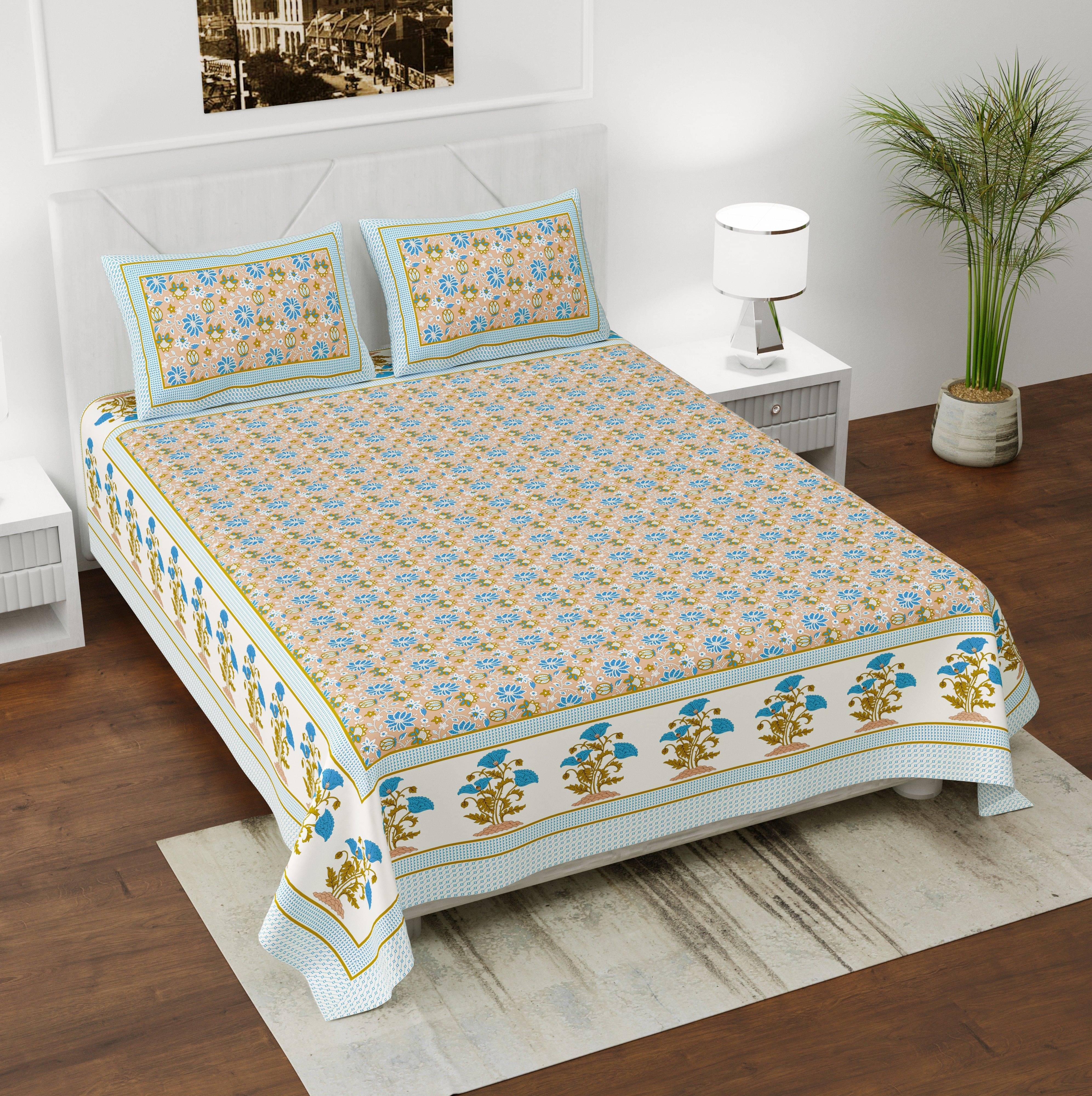 WAR TRADE Cotton 1 Double Bedsheet with 2 Pillow Covers ( Green ) WAR TRADE Cotton 1 Double Bedsheet with 2 Pillow Covers ( Green )