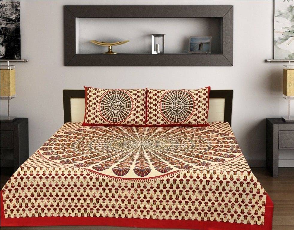 WAR TRADE Cotton 1 Double Bedsheet with 2 Pillow Covers ( Beige )     			WAR TRADE Cotton 1 Double Bedsheet with 2 Pillow Covers ( Beige )